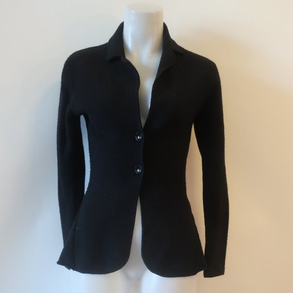 Raffi Sweaters - Raffi Black classic Cashmere Button-Front Women's Cardigan Sweater size small